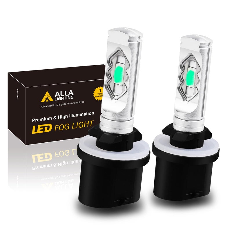 Alla Lighting 3800lm 899 880 LED Fog Light Bulbs, Super Bright PG13 Base 884 885 887 893 H27 H32, ETI 56-SMD (8000K Ice Blue) - Image 1
